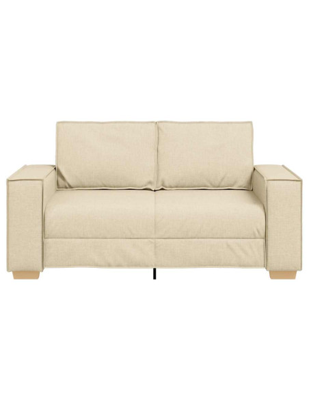 Divano a 2 posti Crema 120 cm Tessuto