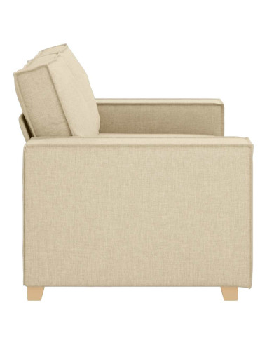 Divano a 2 posti Crema 120 cm Tessuto