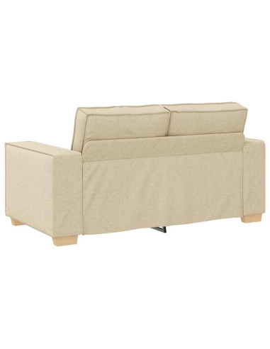 Divano a 2 posti Crema 120 cm Tessuto