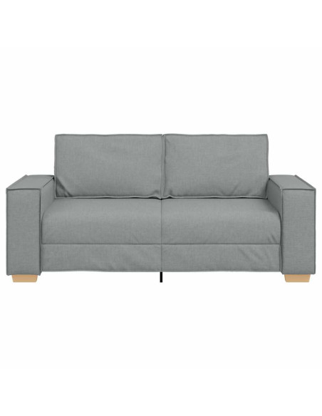Divano a 2 posti Grigio Chiaro 140 cm Tessuto