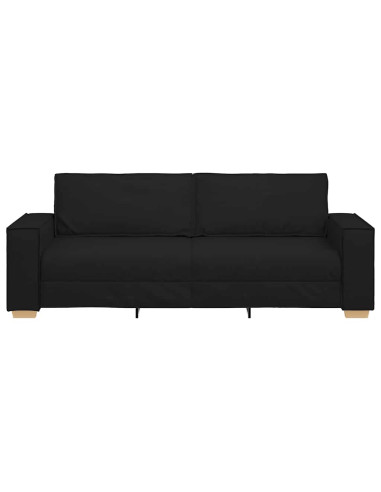 Divano a 3 posti Nero 180 cm Tessuto