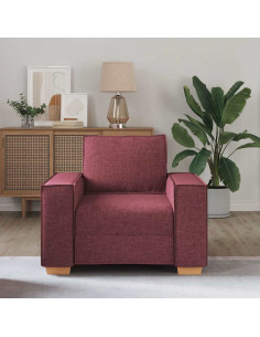 Poltrona Divano Rosso Vino 60 cm Tessuto 2