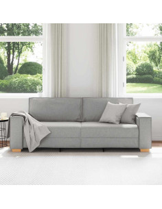 Divano a 3 posti Grigio Nuvola 180 cm in Tessuto 2