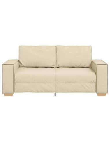 Divano a 2 posti Crema 140 cm Tessuto