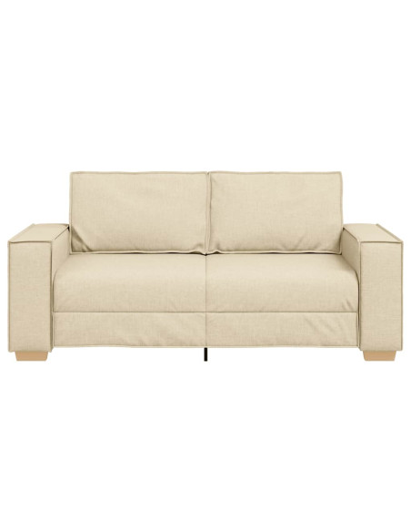 Divano a 2 posti Crema 140 cm Tessuto