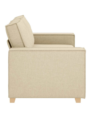 Divano a 2 posti Crema 140 cm Tessuto