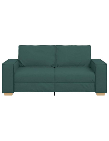 Divano a 2 posti Verde scuro 140 cm in tessuto