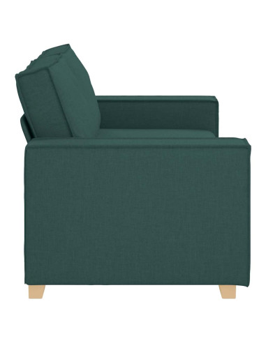 Divano a 2 posti Verde scuro 140 cm in tessuto