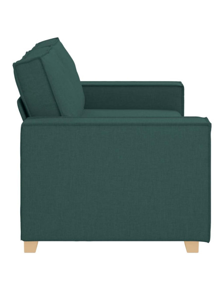 Divano a 2 posti Verde scuro 140 cm in tessuto