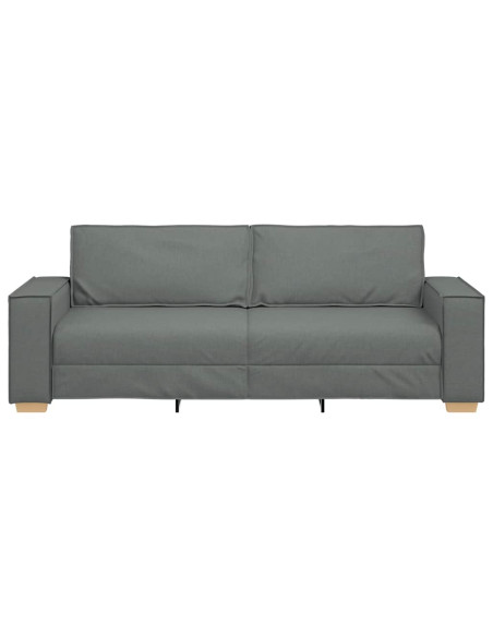Divano a 3 posti Grigio scuro 180 cm in tessuto