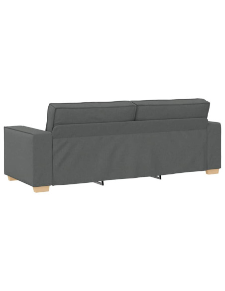 Divano a 3 posti Grigio scuro 180 cm in tessuto