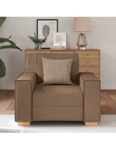 Poltrona Divano Marrone 60 cm Tessuto 2