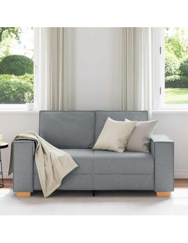 Divano a 2 posti Grigio chiaro 120 cm in tessuto