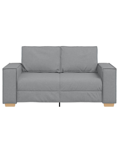 Divano a 2 posti Grigio chiaro 120 cm in tessuto