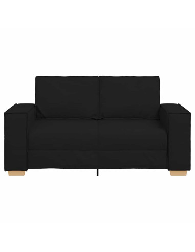 Divano a 2 posti Nero 120 cm Tessuto