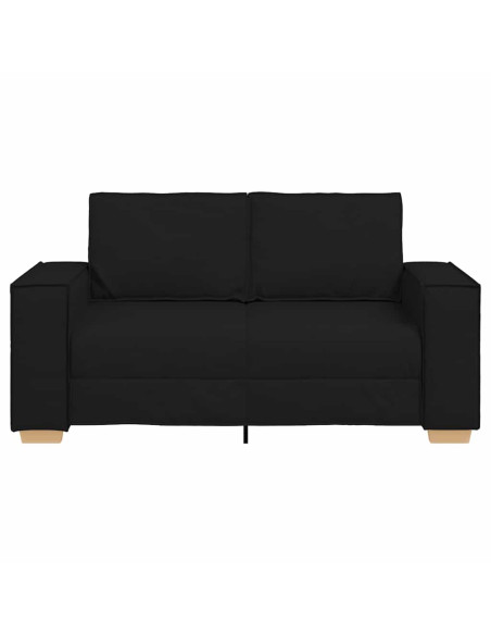 Divano a 2 posti Nero 120 cm Tessuto