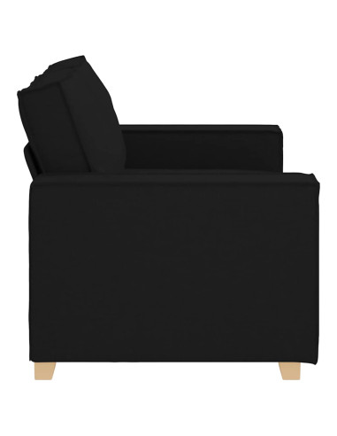 Divano a 2 posti Nero 120 cm Tessuto