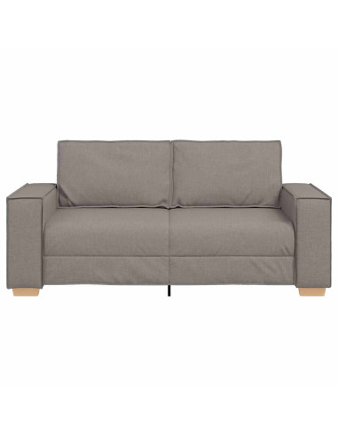 Divano a 2 posti tortora 140 cm in tessuto