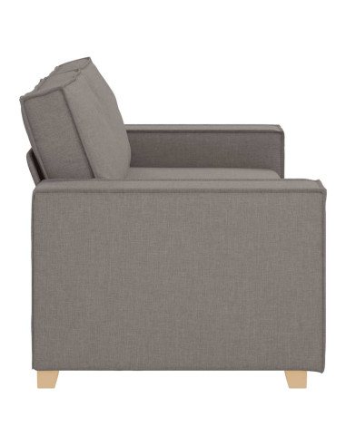 Divano a 2 posti tortora 140 cm in tessuto