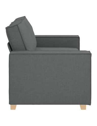 Divano a 2 posti Grigio scuro 140 cm in tessuto