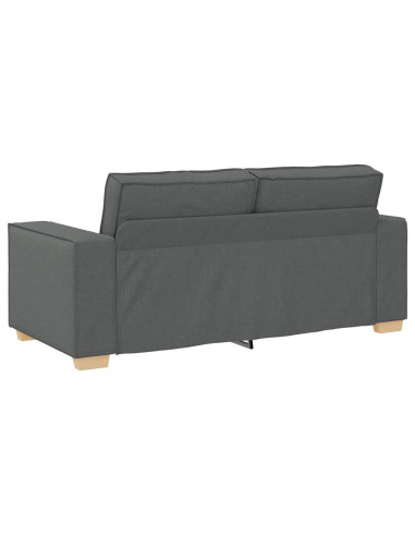 Divano a 2 posti Grigio scuro 140 cm in tessuto