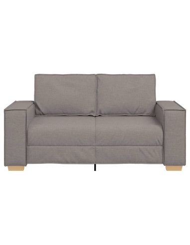 Divano a 2 posti tortora 120 cm in tessuto