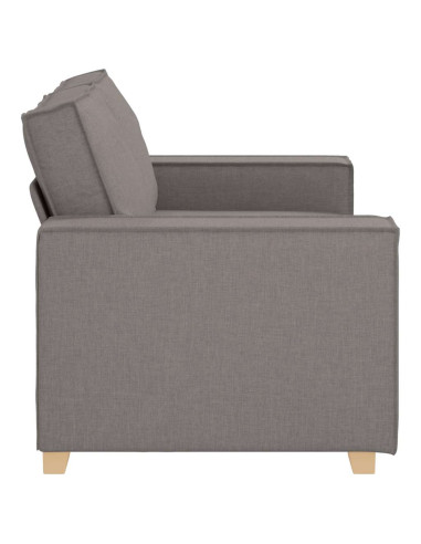 Divano a 2 posti tortora 120 cm in tessuto