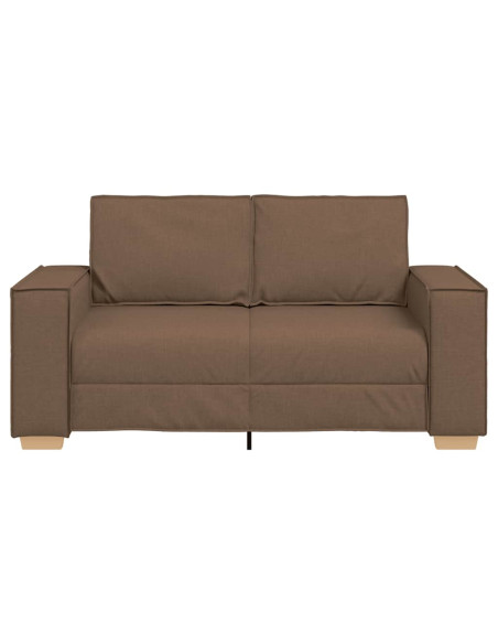 Divano a 2 posti Marrone 120 cm Tessuto