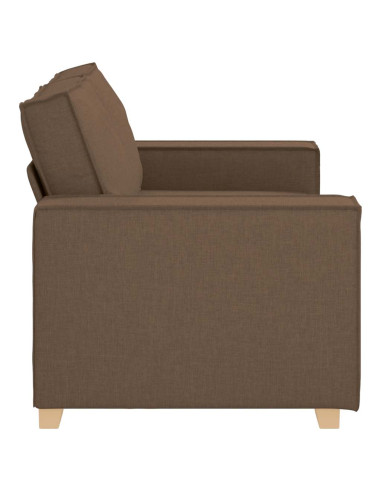 Divano a 2 posti Marrone 120 cm Tessuto