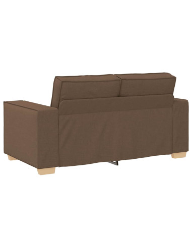 Divano a 2 posti Marrone 120 cm Tessuto