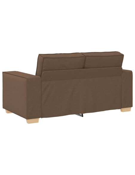Divano a 2 posti Marrone 120 cm Tessuto