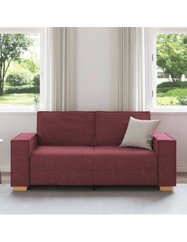 Divano a 2 posti rosso vino 140 cm in tessuto
