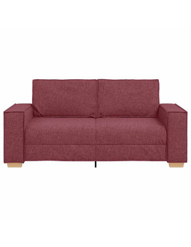 Divano a 2 posti rosso vino 140 cm in tessuto