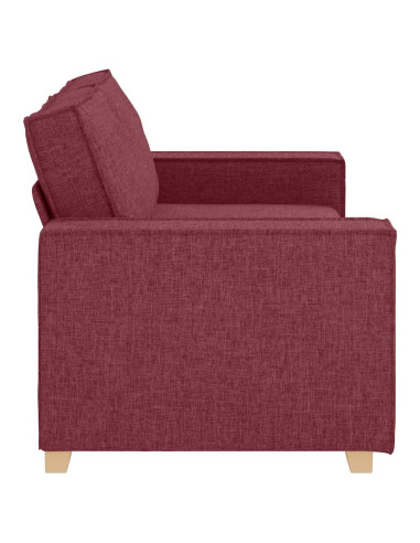 Divano a 2 posti rosso vino 140 cm in tessuto