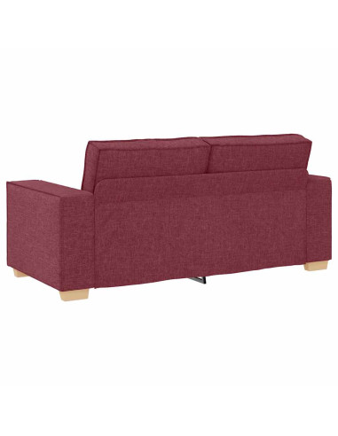 Divano a 2 posti rosso vino 140 cm in tessuto