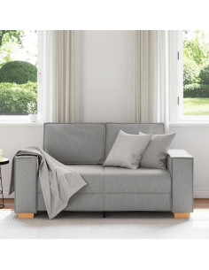 Divano a 2 posti Grigio nuvola 160x78x84 cm in tessuto 2