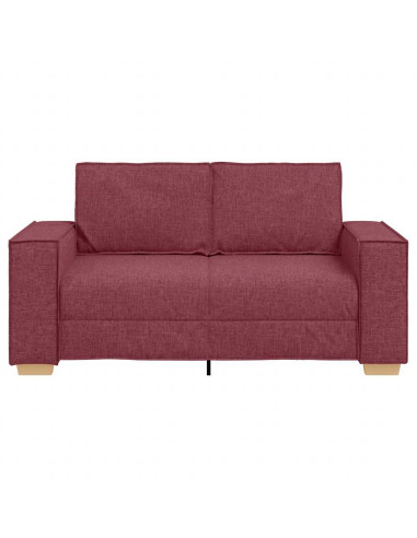 Divano a 2 posti rosso vino 120 cm in tessuto