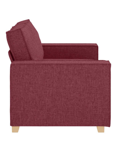 Divano a 2 posti rosso vino 120 cm in tessuto