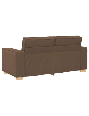 Divano a 2 posti Marrone 140 cm Tessuto