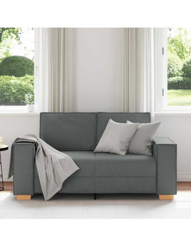 Divano a 2 posti Grigio scuro 120 cm in tessuto