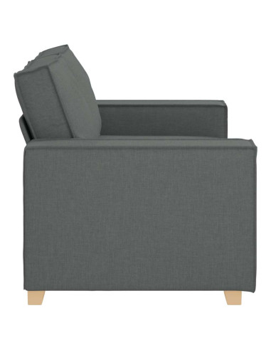 Divano a 2 posti Grigio scuro 120 cm in tessuto