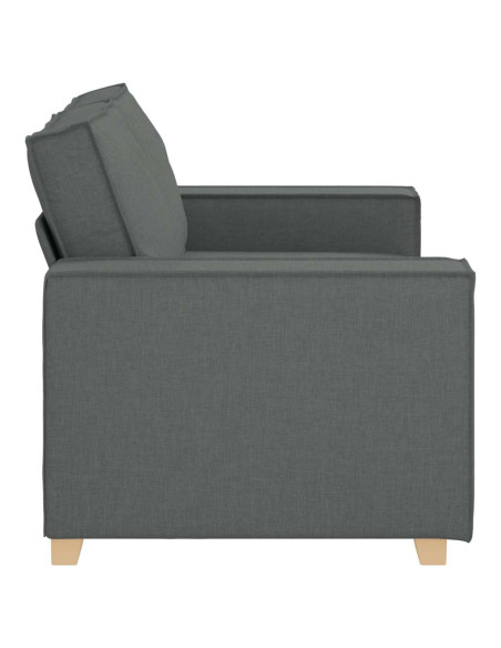 Divano a 2 posti Grigio scuro 120 cm in tessuto