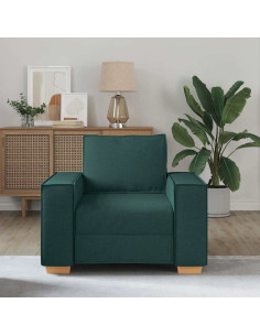 Poltrona Divano Verde Scuro 60 cm Tessuto 2