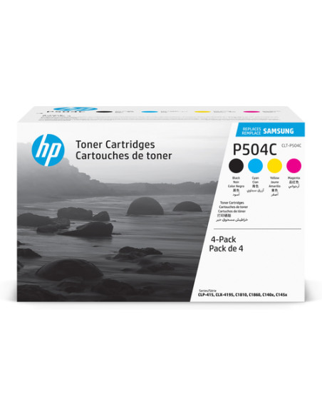 Samsung Confezione da 4 cartucce toner originali HP CLT-P504C (ciano/magenta/giallo/nero)