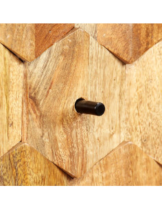 Mobile Porta TV in Legno Massello di Mango 118x35x40 cm 2