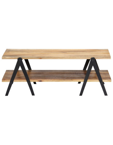 Tavolino da Salotto 115x60x40 cm in Legno Massello di Mango