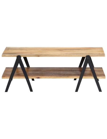 Tavolino da Salotto 115x60x40 cm in Legno Massello di Mango