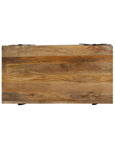 Tavolino da Salotto 115x60x40 cm in Legno Massello di Mango