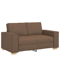 Divano a 2 posti Marrone 120 cm Tessuto