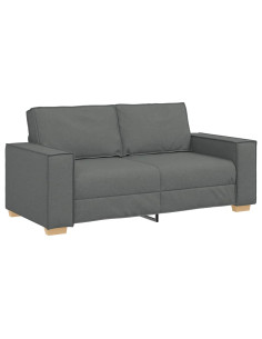 Divano a 2 posti Grigio scuro 140 cm in tessuto
